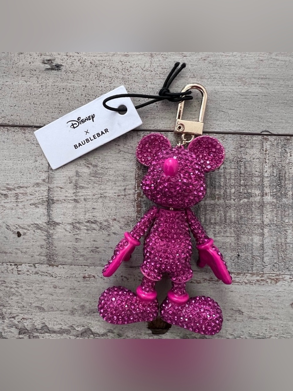 #563. Disney baublebar pink Mickey keychain